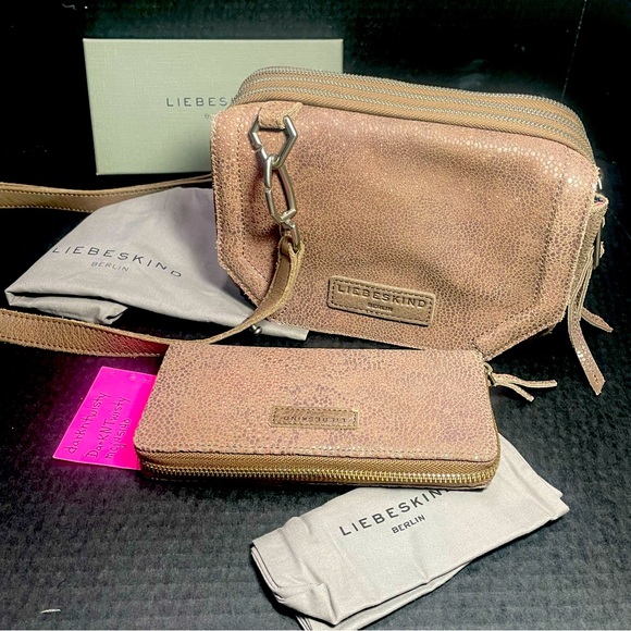 BNWT LIEBESKIND 4 Compartment Crossbody  and Matching Wallet RARE SET - Picture 7 of 16